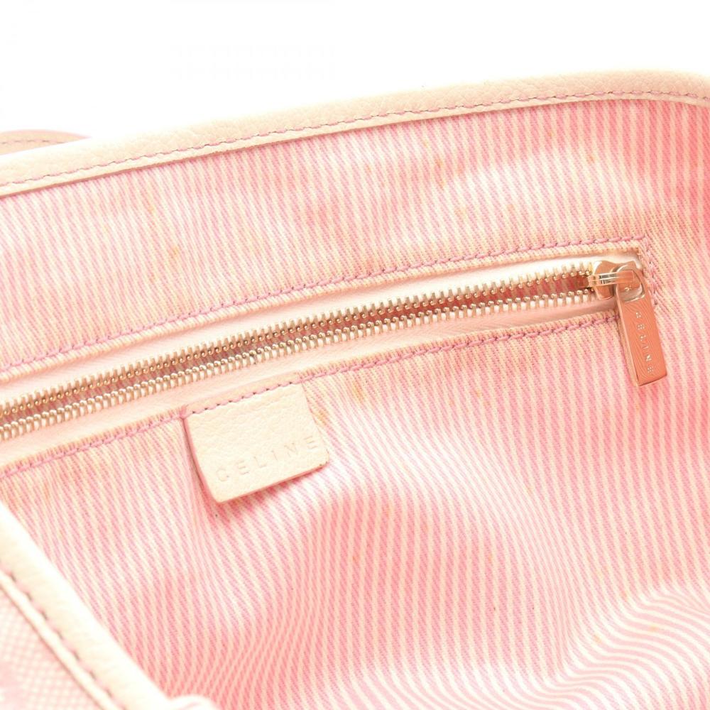 Celine Leather Macadam Lily Ivory Handbag White Pink - Picture 5 of 8